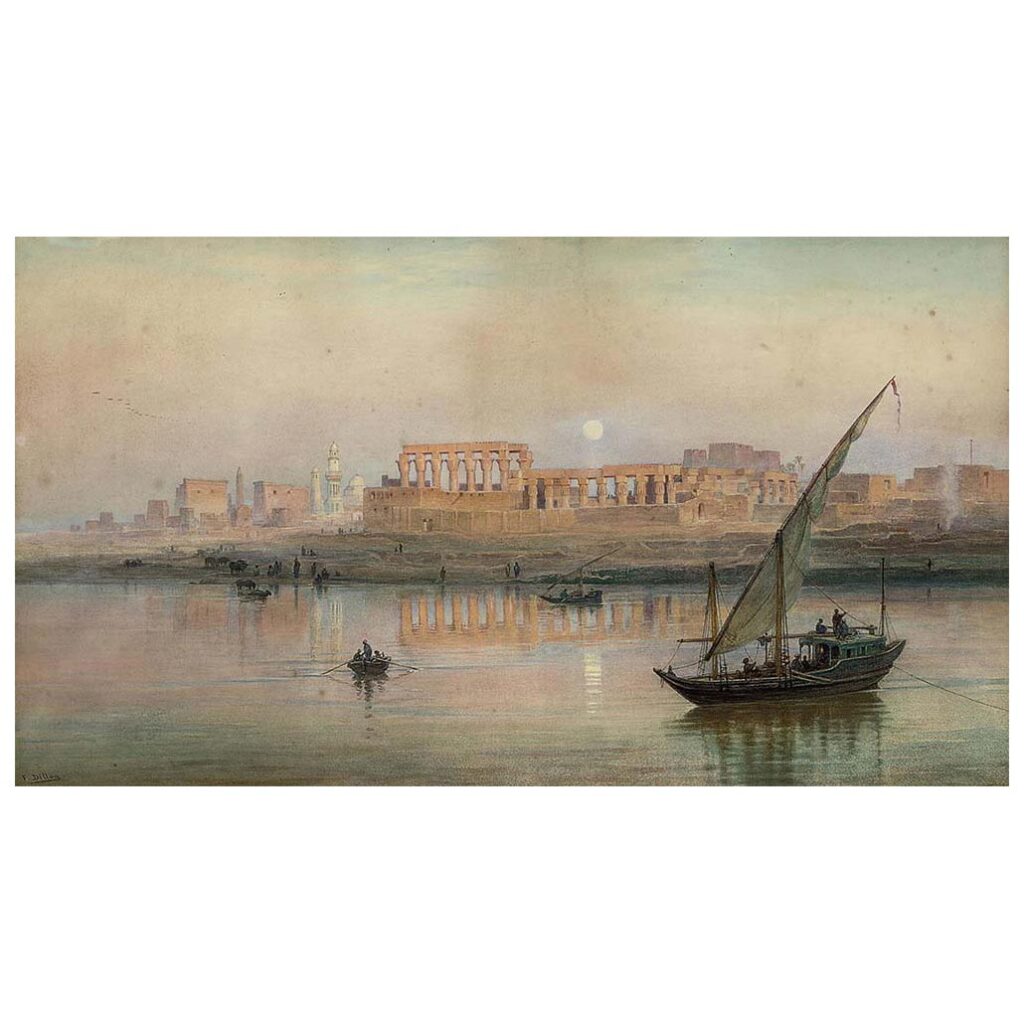 A View of Luxor on the Nile with Kharnak