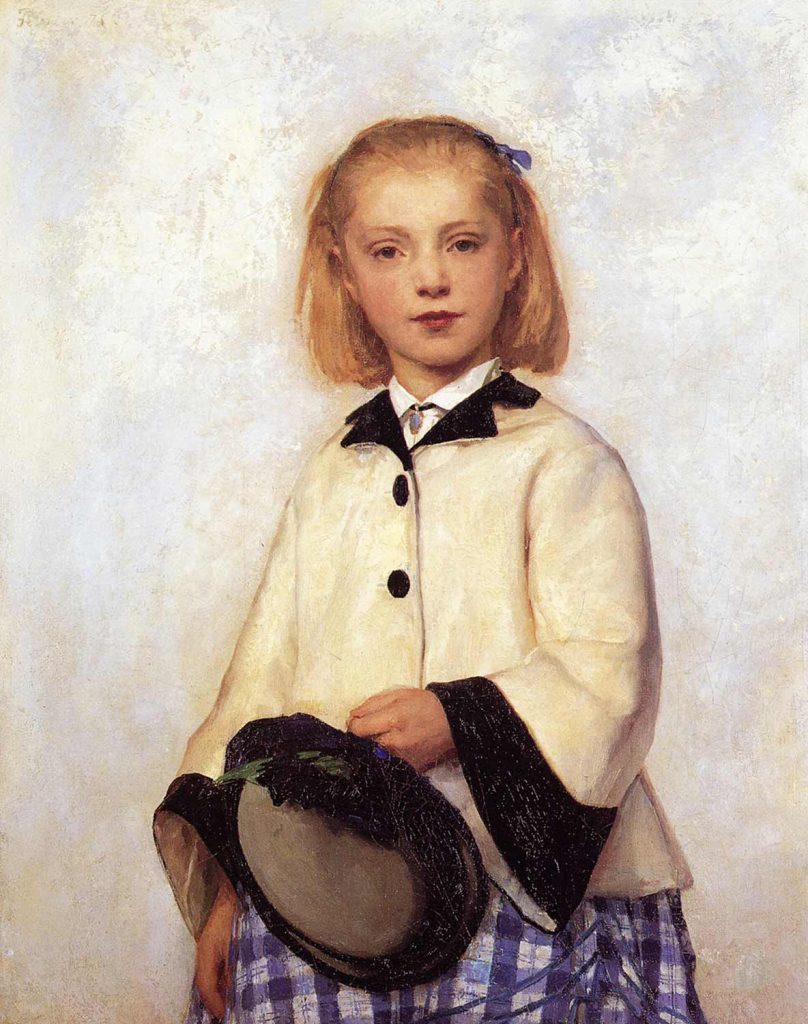 A Portrait of Louise Anker by Albert Anker