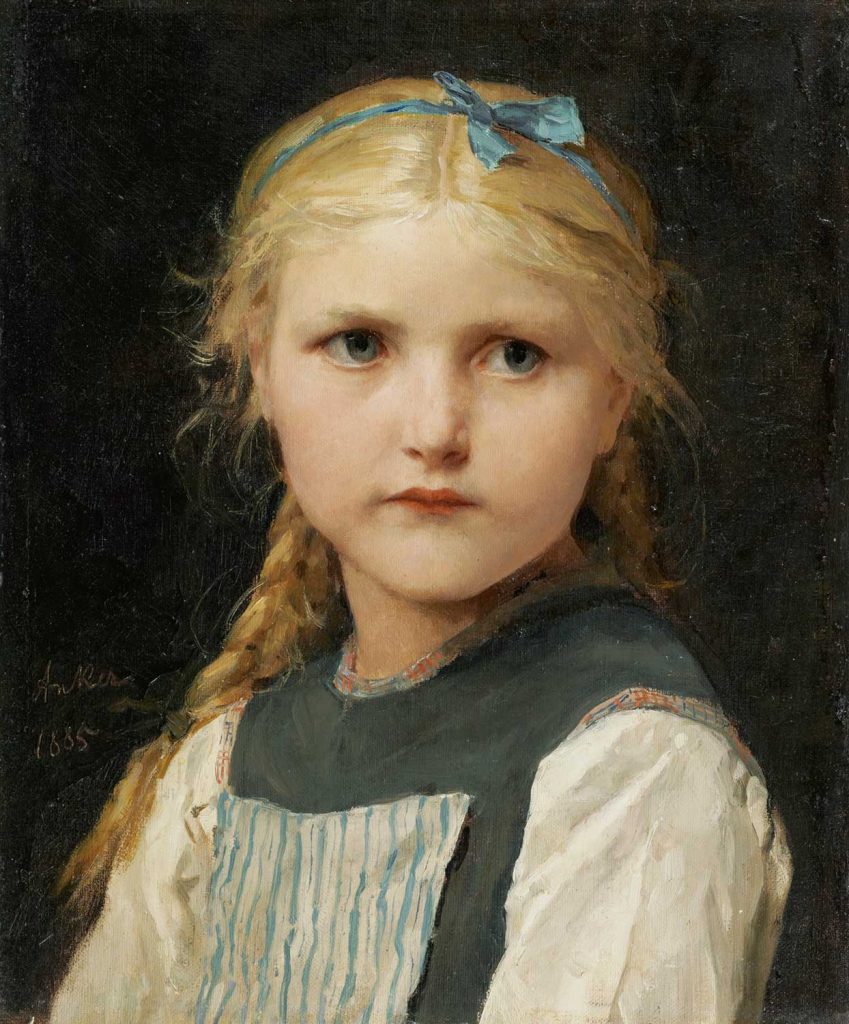 Portrait of a Girl by Albert Anker