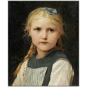 Portrait of a Girl by Albert Anker