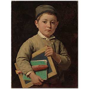 Schoolboy by Albert Anker