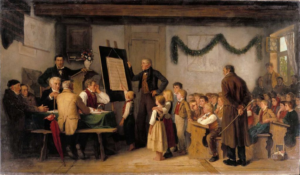 The School Exam by Albert Anker