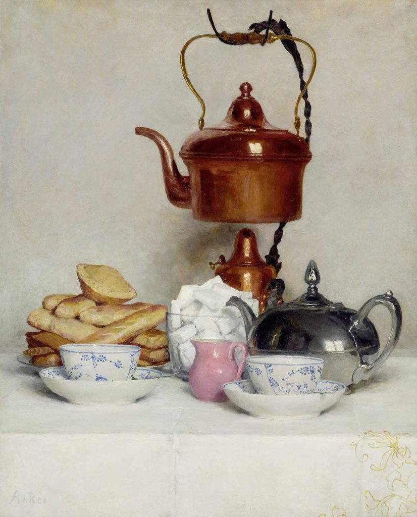 Tea Service by Albert Anker