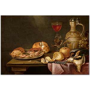 Still Life with Shrimps and Crabs on a Tin Plate by Alexander Adriaenssen