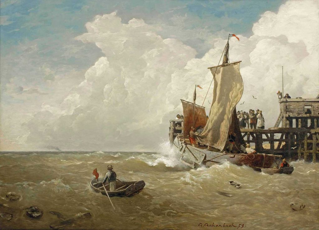 The Harbor of Ostend by Andreas Achenbach