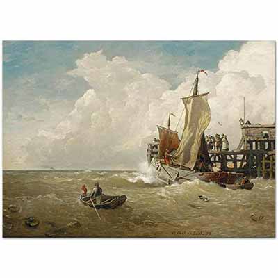 The Harbor of Ostend by Andreas Achenbach