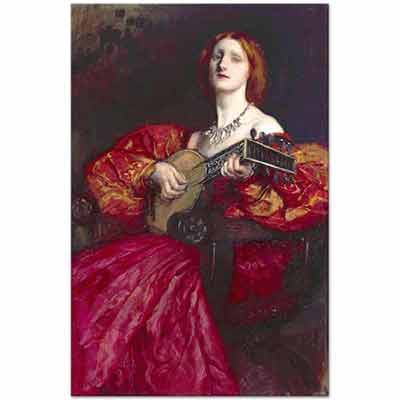 A Lute Player by Edwin Austin Abbey