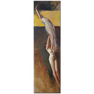 Figure Study for The Spirit of Light Rotunda by Edwin Austin Abbey