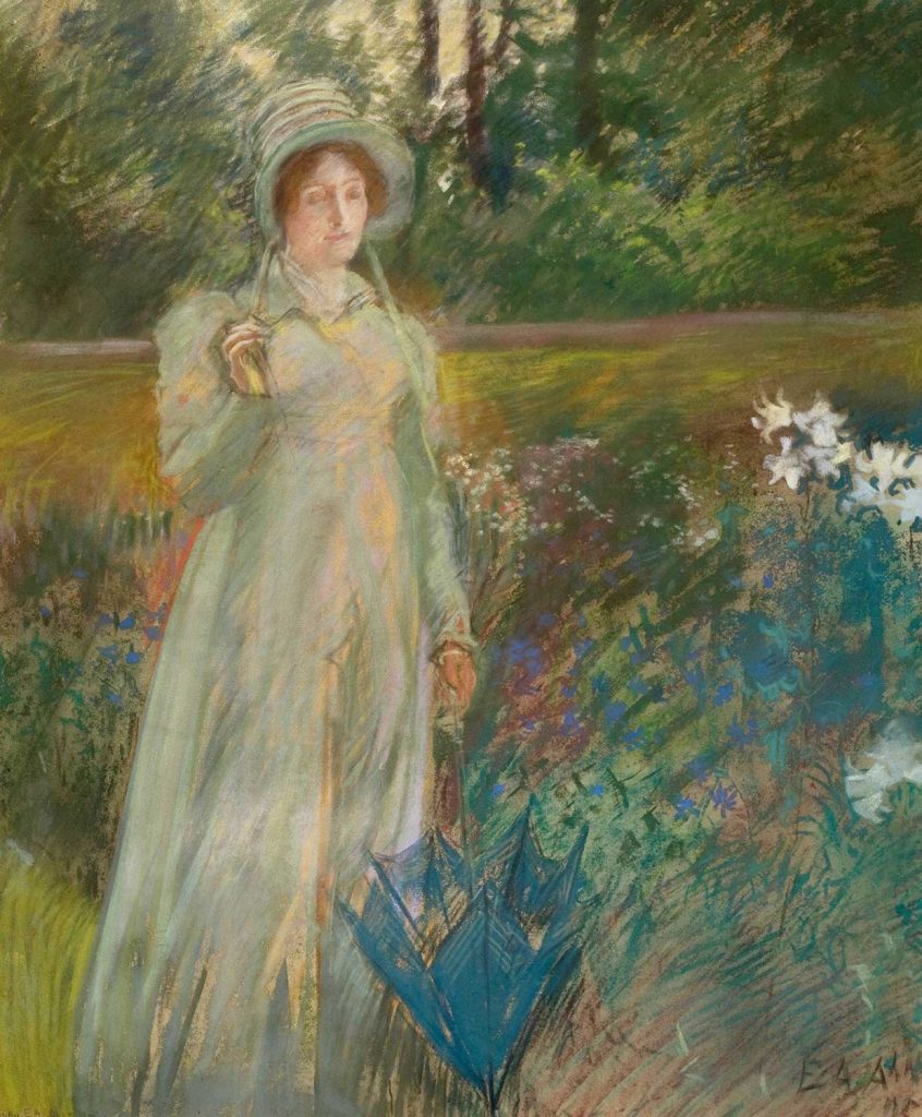 Woman in the Garden by Edwin Austin Abbey