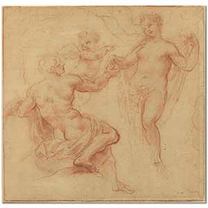Paris Awarding the Apple to Venus by Francisco Albani