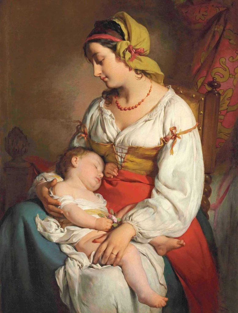 Italian Mother with Child by Friedrich von Amerling