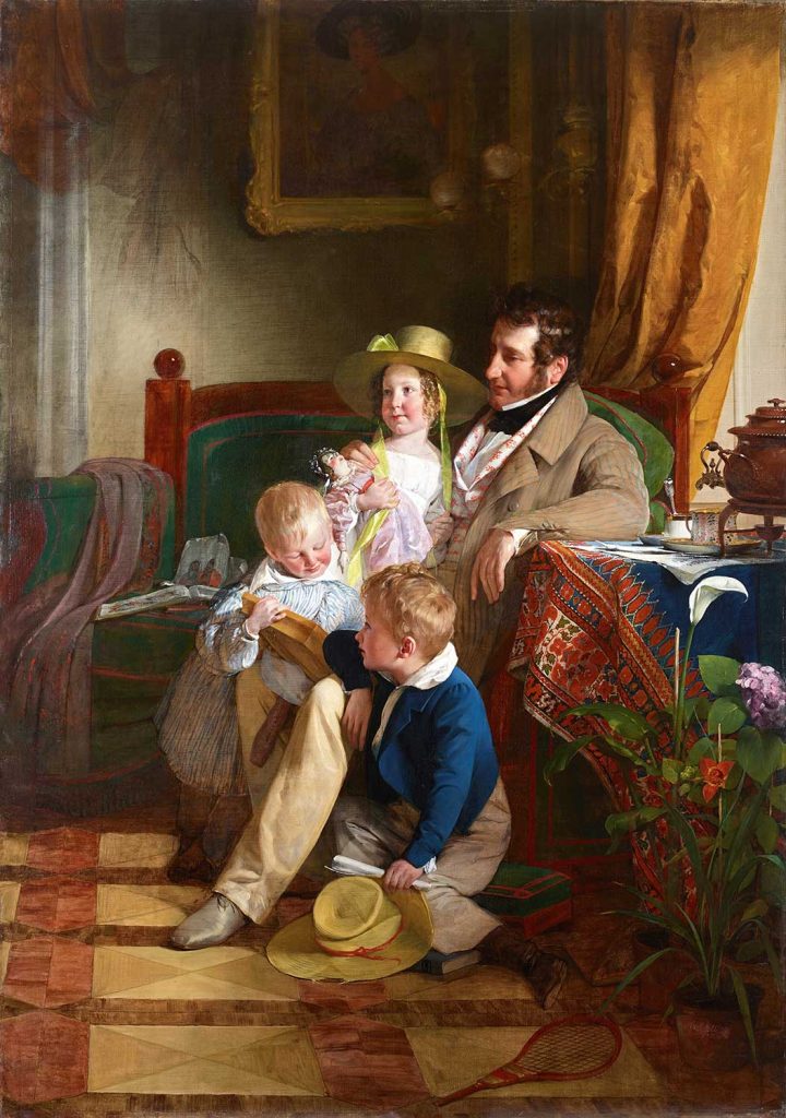 Rudolf von Arthaber with Children by Friedrich von Amerling