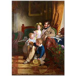 Rudolf von Arthaber with Children by Friedrich von Amerling