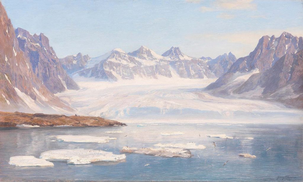 View Of Glacier by Georg Macco