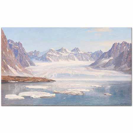 View Of Glacier by Georg Macco