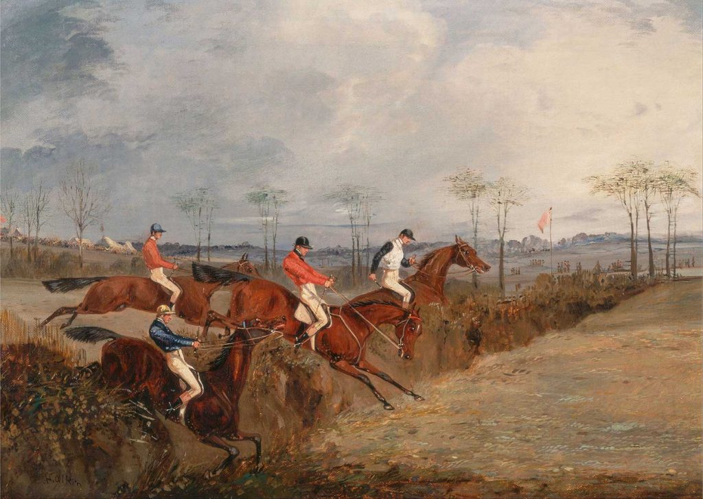 Scenes from a Steeplechase taking another Hedge by Henry Thomas Alken