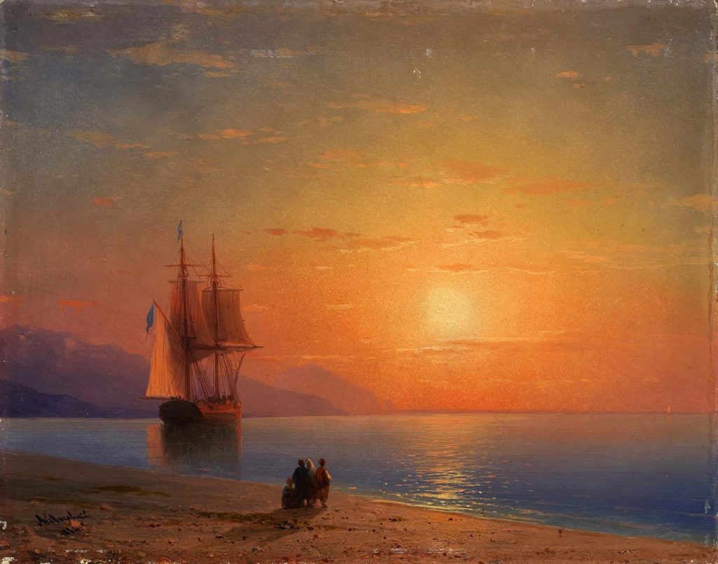 Sunset at Sea by Ivan Aivazovsky
