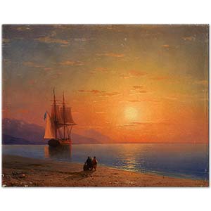 Sunset at Sea by Ivan Aivazovsky