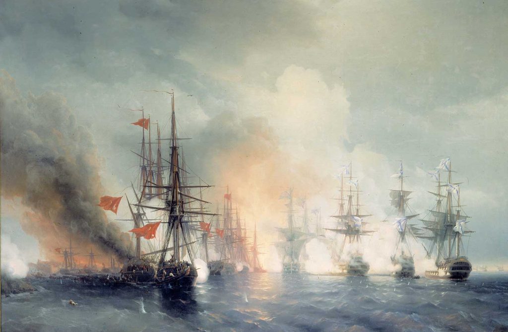 The Battle of Sinop by Ivan Aivazovsky