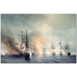 The Battle of Sinop by Ivan Aivazovsky