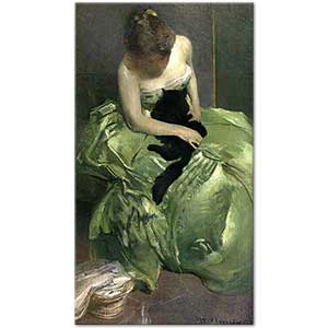 Green Dress by John White Alexander