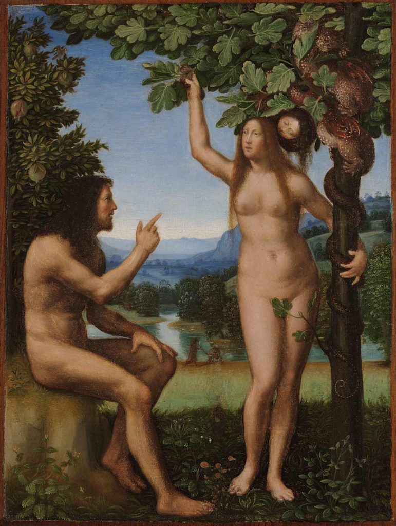 The Temptation of Adam and Eve by Mariotto Albertinelli