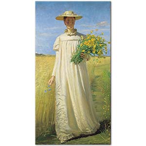 Anna Archer Returning from the Field by Michael Peter Ancher