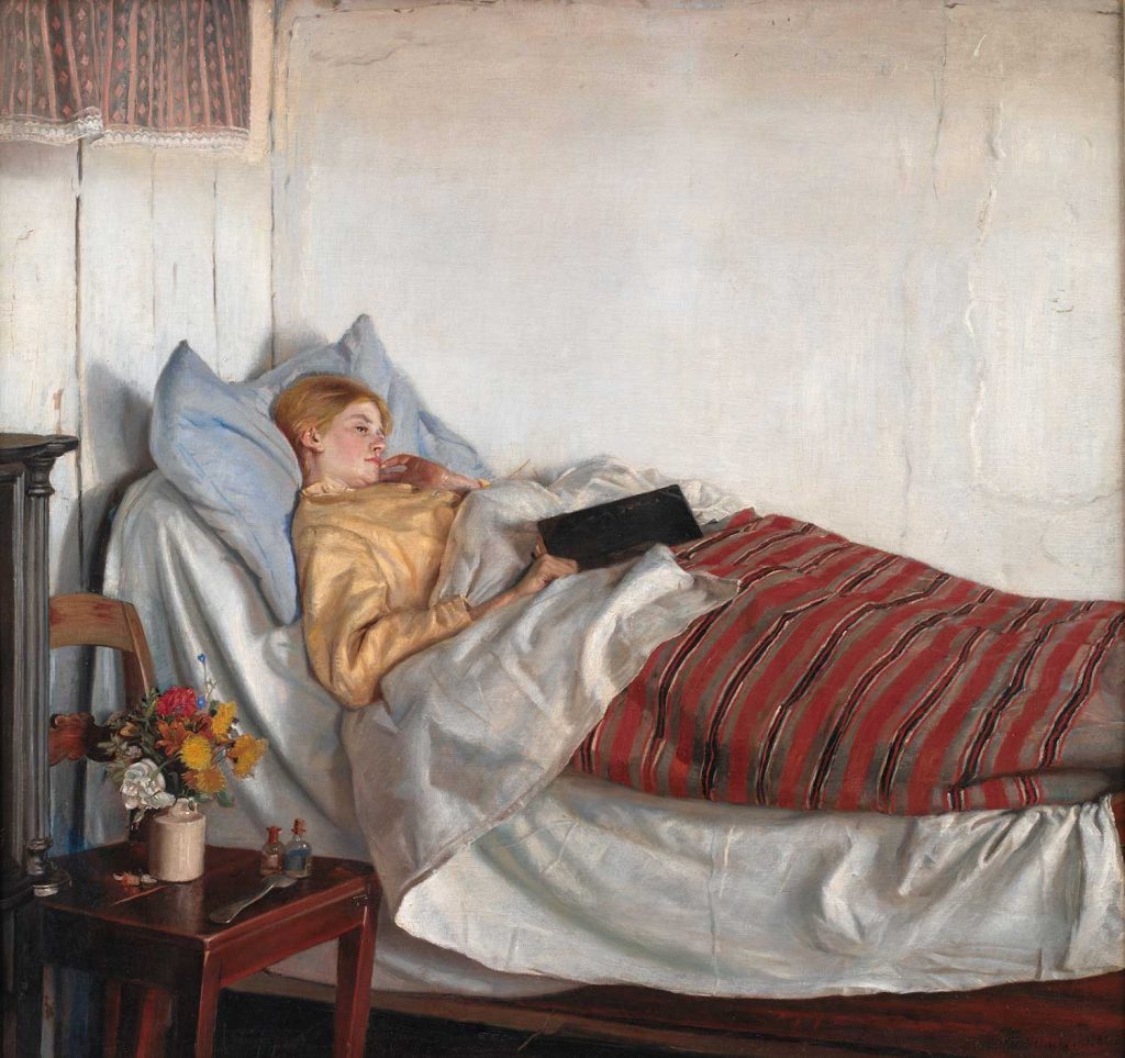 The Sick Girl by Michael Peter Ancher