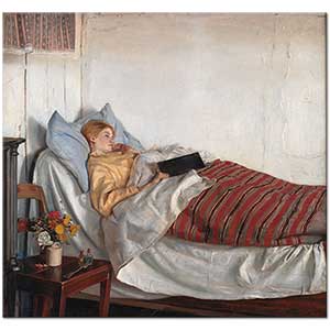 The Sick Girl by Michael Peter Ancher