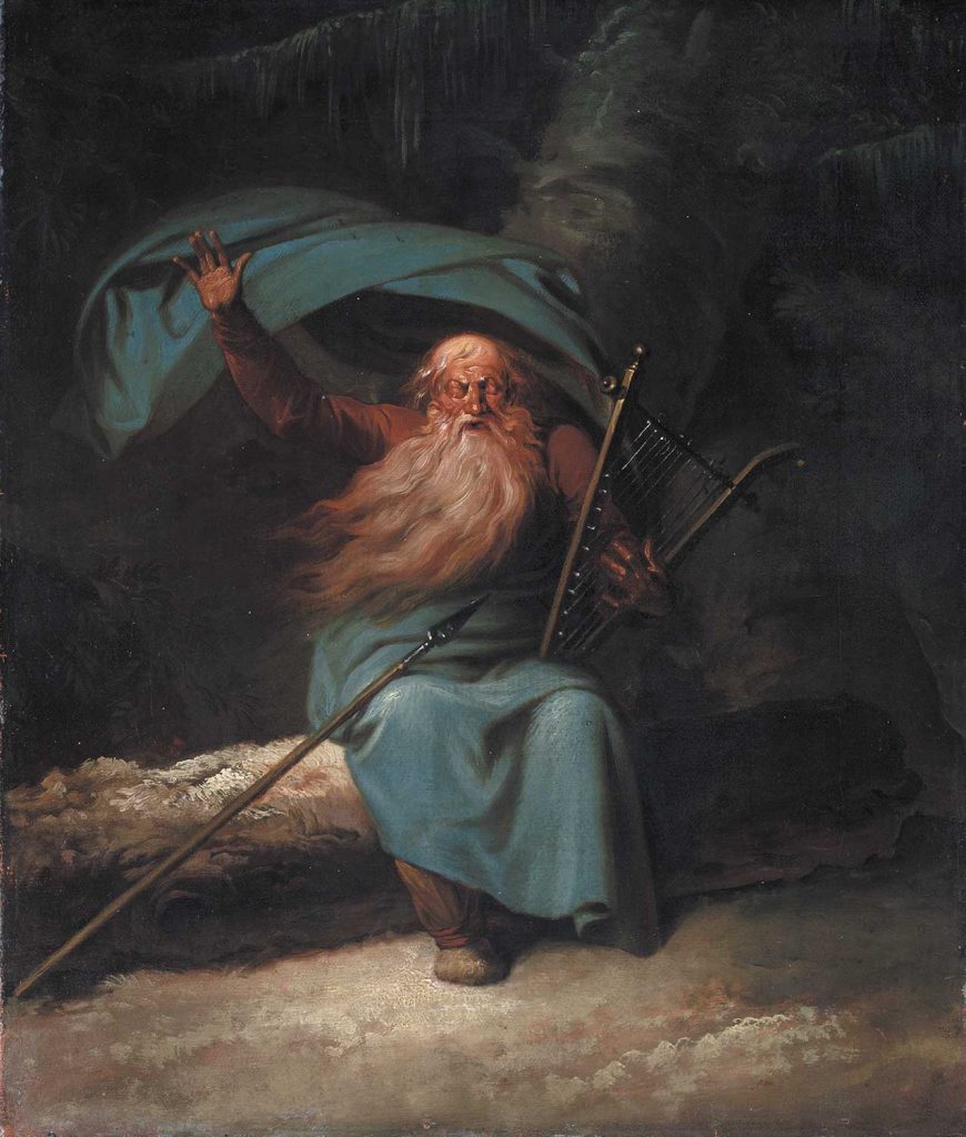 Ossian Singigng His Swan Song by Nicolai Abildgaard