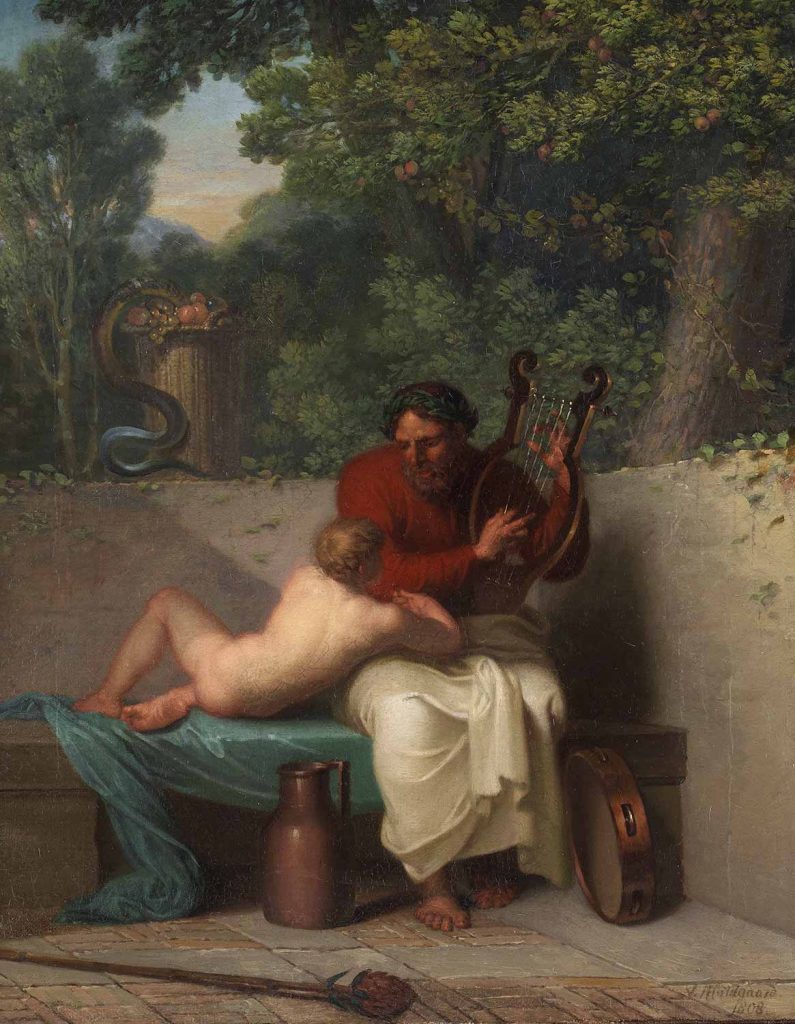 The Greek Poet Anacreon and Bathyll by Nicolai Abildgaard