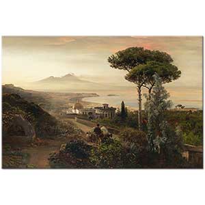 A View to Vesuvius by Oswald Achenbach