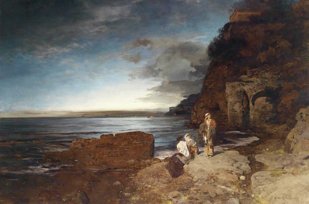 Evening on the Beach by Oswald Achenbach