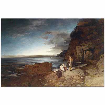 Evening on the Beach by Oswald Achenbach