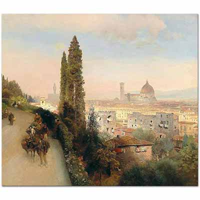 View of Florence by Oswald Achenbach