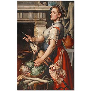 Cook in Front of the Stove by Pieter Aertsen