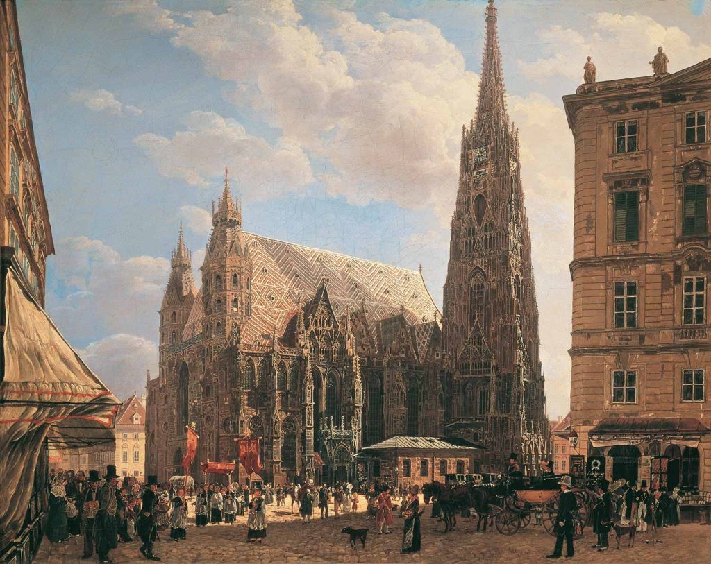 Stephen's Cathedral by Rudolf Ritter von Alt
