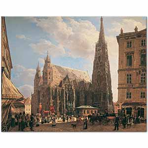 Stephen's Cathedral by Rudolf Ritter von Alt