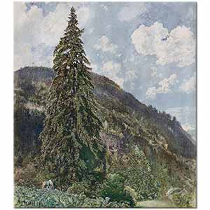 The old Spruce in Bad Gastein by Rudolf Ritter von Alt