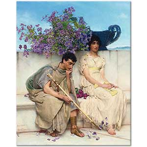 An Eloquent Silence by Sir Lawrence Alma Tadema