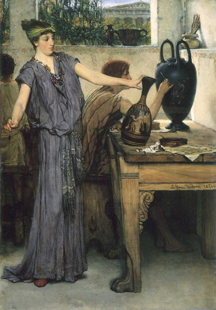 Pottery Painting by Sir Lawrence Alma Tadema