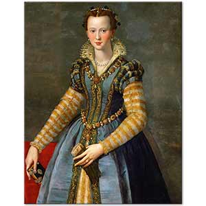 Portrait Of Maria De’ Medici by Alessandro Allori