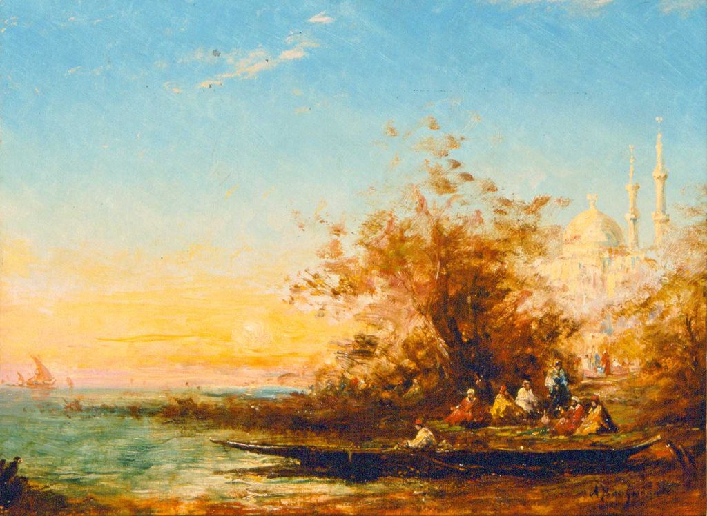 At the Bay by Alfred August Felix Bachmann