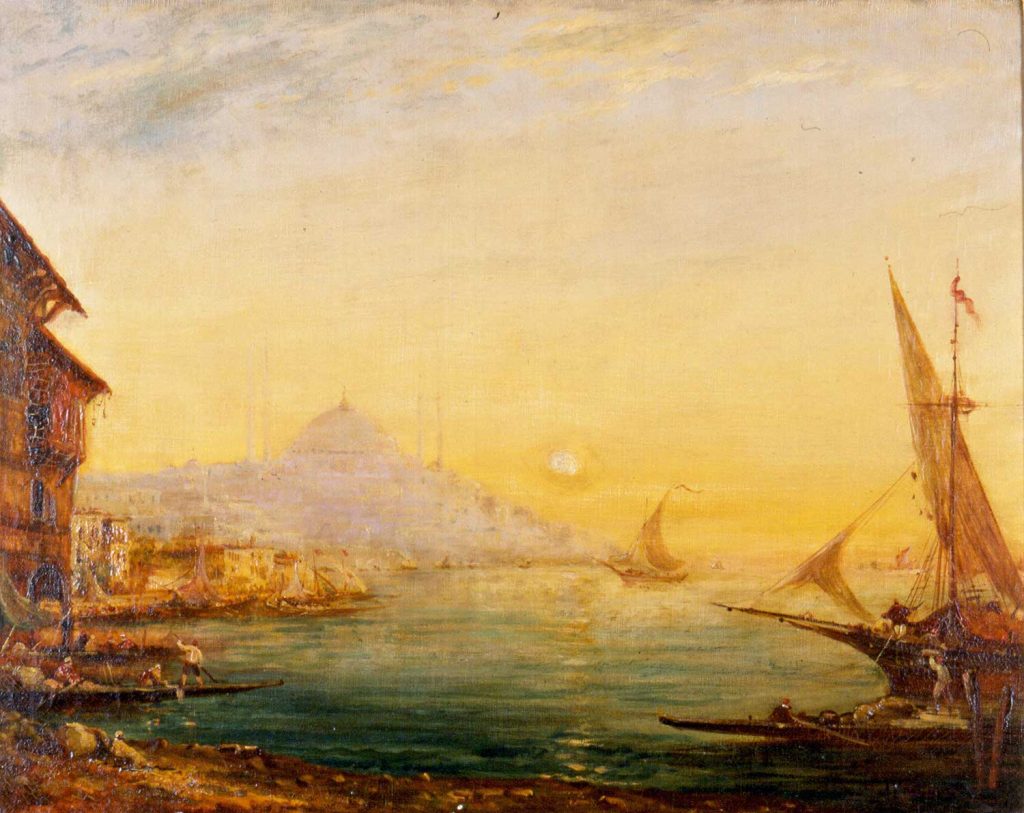 Constantinople Landscape by Alfred August Felix Bachmann