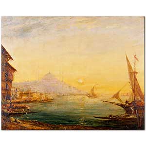 Constantinople Landscape by Alfred August Felix Bachmann