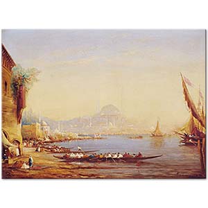 View to Constantinople by Alfred August Felix Bachmann