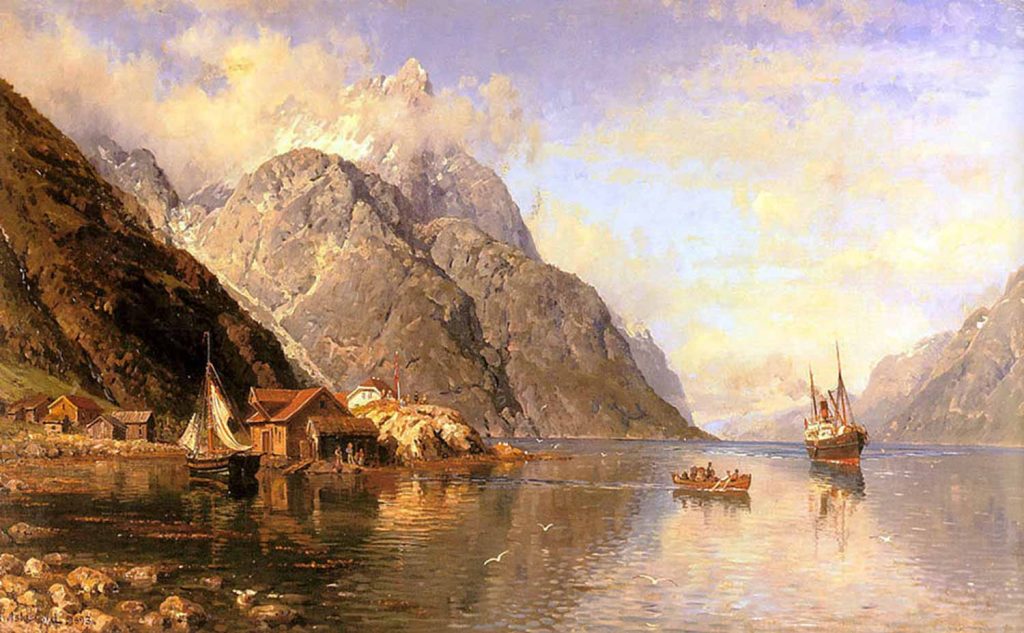 Ferrying Passengers to the Steamer Roeser by Anders Askevold