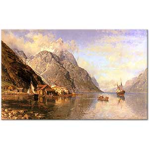 Ferrying Passengers to the Steamer Roeser by Anders Askevold