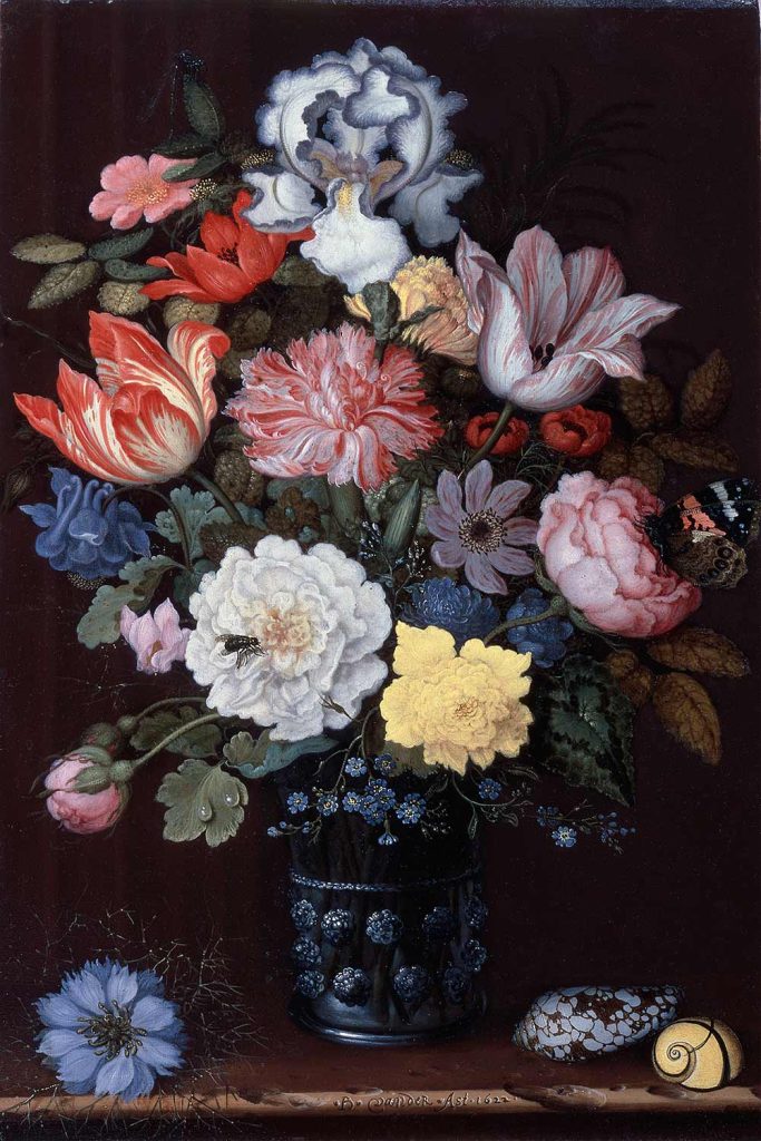 Floral Still Life with Shells by Balthasar van der Ast