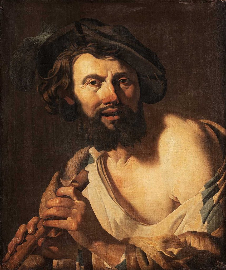 Man With A Flute by Dirck van Baburen